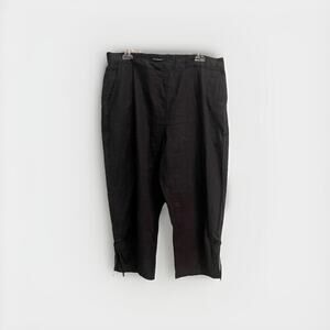 Habitat Black LinePants Womens Large Cropped Ankle Pull On Casual Minimalist